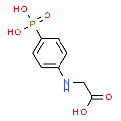 ChemSpider 2D Image | N-(4-Phosphonophenyl)glycine | C8H10NO5P