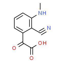 ChemSpider 2D Image | [2-Cyano-3-(methylamino)phenyl](oxo)acetic acid | C10H8N2O3
