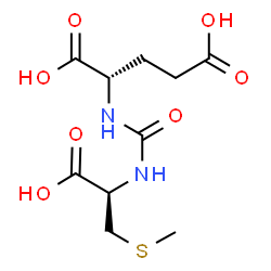 ChemSpider 2D Image | N-{[(1R)-1-Carboxy-2-(methylsulfanyl)ethyl]carbamoyl}-L-glutamic acid | C10H16N2O7S