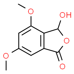 ChemSpider 2D Image | 3-Hydroxy-4,6-dimethoxy-2-benzofuran-1(3H)-one | C10H10O5