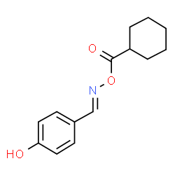 ChemSpider 2D Image | 4-hydroxybenzaldehyde-O-cyclohexanecarbonyloxime | C14H17NO3
