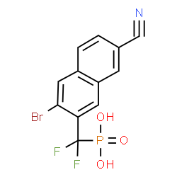 ChemSpider 2D Image | ((3-bromo-7-cyano-2-naphthyl)(difluoro)methyl)phosphonic acid | C12H7BrF2NO3P