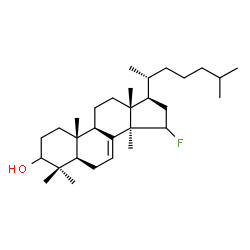 ChemSpider 2D Image | 15-Fluorolanost-7-en-3-ol | C30H51FO