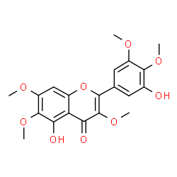 ChemSpider 2D Image | 5,3'-dihydroxy-3,6,7,4',5'-pentamethoxyflavone | C20H20O9