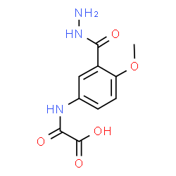 ChemSpider 2D Image | {[3-(Hydrazinocarbonyl)-4-methoxyphenyl]amino}(oxo)acetic acid | C10H11N3O5