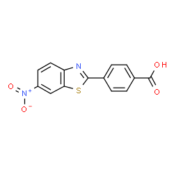 ChemSpider 2D Image | 2-(4-carboxyphenyl)-6-nitrobenzothiazole | C14H8N2O4S