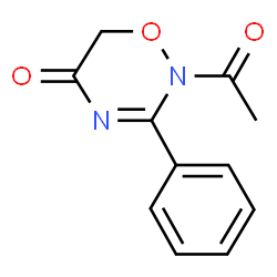 ChemSpider 2D Image | 2-Acetyl-3-phenyl-2H-1,2,4-oxadiazin-5(6H)-one | C11H10N2O3