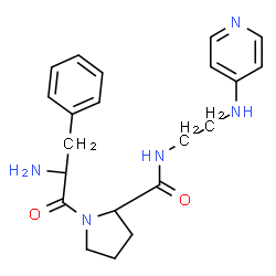 ChemSpider 2D Image | Phenylalanyl-N-[2-(4-pyridinylamino)ethyl]prolinamide | C21H27N5O2