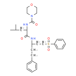 ChemSpider 2D Image | N~2~-(4-Morpholinylcarbonyl)-N-[1-phenyl-5-(phenylsulfonyl)-3-pentanyl]leucinamide | C28H39N3O5S