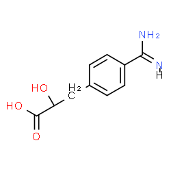 ChemSpider 2D Image | 3-(4-Carbamimidoylphenyl)-2-hydroxypropanoic acid | C10H12N2O3