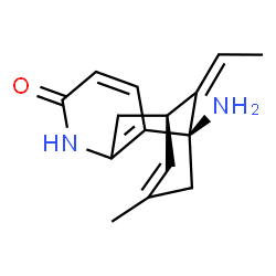 ChemSpider 2D Image | (1R,9R,13Z)-1-Amino-13-ethylidene-11-methyl-6-azatricyclo[7.3.1.0~2,7~]trideca-2(7),3,10-trien-5-one | C15H18N2O