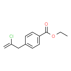 ChemSpider 2D Image | Ethyl 4-(2-chloro-2-propen-1-yl)benzoate | C12H13ClO2