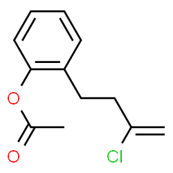 ChemSpider 2D Image | 2-(3-Chloro-3-buten-1-yl)phenyl acetate | C12H13ClO2
