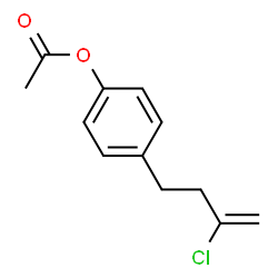 ChemSpider 2D Image | 4-(3-Chloro-3-buten-1-yl)phenyl acetate | C12H13ClO2