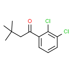 ChemSpider 2D Image | 1-(2,3-Dichlorophenyl)-3,3-dimethyl-1-butanone | C12H14Cl2O