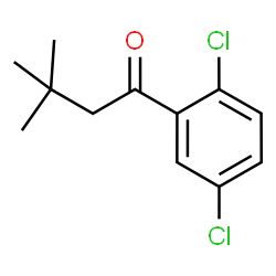 ChemSpider 2D Image | 1-(2,5-Dichlorophenyl)-3,3-dimethyl-1-butanone | C12H14Cl2O