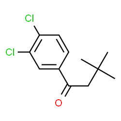 ChemSpider 2D Image | 1-(3,4-Dichlorophenyl)-3,3-dimethyl-1-butanone | C12H14Cl2O