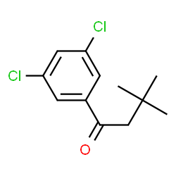 ChemSpider 2D Image | 1-(3,5-Dichlorophenyl)-3,3-dimethyl-1-butanone | C12H14Cl2O