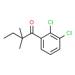 ChemSpider 2D Image | 1-(2,3-Dichlorophenyl)-2,2-dimethyl-1-butanone | C12H14Cl2O