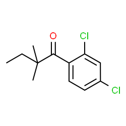 ChemSpider 2D Image | 1-(2,4-Dichlorophenyl)-2,2-dimethyl-1-butanone | C12H14Cl2O