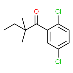 ChemSpider 2D Image | 1-(2,5-Dichlorophenyl)-2,2-dimethyl-1-butanone | C12H14Cl2O
