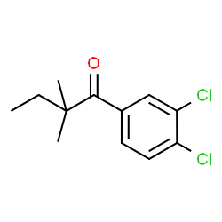 ChemSpider 2D Image | 1-(3,4-Dichlorophenyl)-2,2-dimethyl-1-butanone | C12H14Cl2O