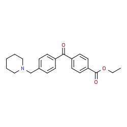 ChemSpider 2D Image | Ethyl 4-[4-(1-piperidinylmethyl)benzoyl]benzoate | C22H25NO3