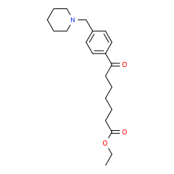ChemSpider 2D Image | ethyl 7-oxo-7-[4-(piperidinomethyl)phenyl]heptanoate | C21H31NO3