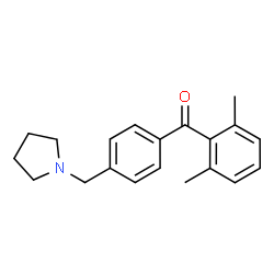 ChemSpider 2D Image | 1-{[4-(2,6-dimethylbenzoyl)phenyl]methyl}pyrrolidine | C20H23NO