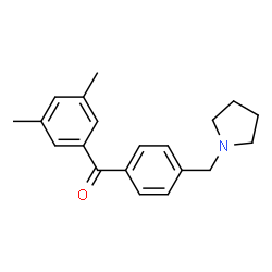 ChemSpider 2D Image | 1-{[4-(3,5-dimethylbenzoyl)phenyl]methyl}pyrrolidine | C20H23NO