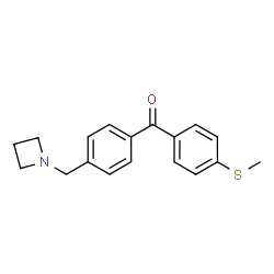 ChemSpider 2D Image | (4-(Azetidin-1-ylmethyl)phenyl)(4-(methylthio)phenyl)methanone | C18H19NOS