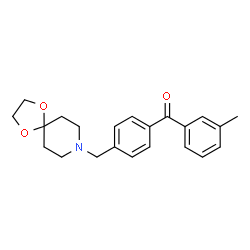ChemSpider 2D Image | (4-(1,4-Dioxa-8-azaspiro[4.5]decan-8-ylmethyl)phenyl)(m-tolyl)methanone | C22H25NO3