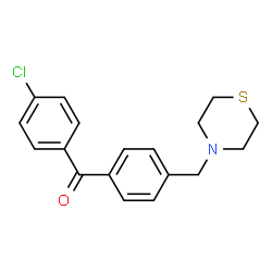 ChemSpider 2D Image | 4-{[4-(4-CHLOROBENZOYL)PHENYL]METHYL}THIOMORPHOLINE | C18H18ClNOS