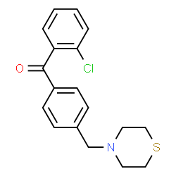 ChemSpider 2D Image | 4-{[4-(2-CHLOROBENZOYL)PHENYL]METHYL}THIOMORPHOLINE | C18H18ClNOS