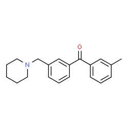 ChemSpider 2D Image | 1-{[3-(3-METHYLBENZOYL)PHENYL]METHYL}PIPERIDINE | C20H23NO