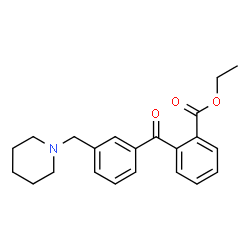 ChemSpider 2D Image | Ethyl 2-[3-(1-piperidinylmethyl)benzoyl]benzoate | C22H25NO3