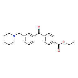 ChemSpider 2D Image | Ethyl 4-[3-(1-piperidinylmethyl)benzoyl]benzoate | C22H25NO3