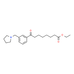 ChemSpider 2D Image | ethyl 8-oxo-8-[3-(pyrrolidinomethyl)phenyl]octanoate | C21H31NO3