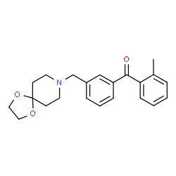 ChemSpider 2D Image | (3-(1,4-Dioxa-8-azaspiro[4.5]decan-8-ylmethyl)phenyl)(o-tolyl)methanone | C22H25NO3