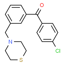 ChemSpider 2D Image | (4-Chlorophenyl)[3-(4-thiomorpholinylmethyl)phenyl]methanone | C18H18ClNOS