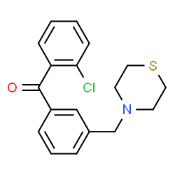 ChemSpider 2D Image | 4-{[3-(2-CHLOROBENZOYL)PHENYL]METHYL}THIOMORPHOLINE | C18H18ClNOS