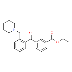 ChemSpider 2D Image | Ethyl 3-[2-(1-piperidinylmethyl)benzoyl]benzoate | C22H25NO3