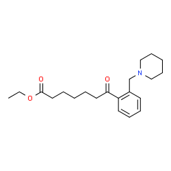 ChemSpider 2D Image | ethyl 7-oxo-7-[2-(piperidinomethyl)phenyl]heptanoate | C21H31NO3