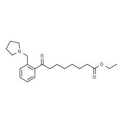 ChemSpider 2D Image | ethyl 8-oxo-8-[2-(pyrrolidinomethyl)phenyl]octanoate | C21H31NO3