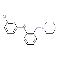 ChemSpider 2D Image | 4-{[2-(3-CHLOROBENZOYL)PHENYL]METHYL}THIOMORPHOLINE | C18H18ClNOS