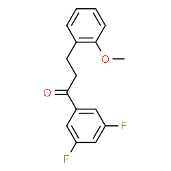ChemSpider 2D Image | 1-(3,5-Difluorophenyl)-3-(2-methoxyphenyl)-1-propanone | C16H14F2O2