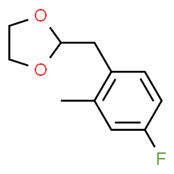ChemSpider 2D Image | 2-(4-Fluoro-2-methylbenzyl)-1,3-dioxolane | C11H13FO2