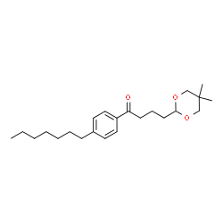 ChemSpider 2D Image | 4-(5,5-dimethyl-1,3-dioxan-2-yl)-4'-heptylbutyrophenone | C23H36O3
