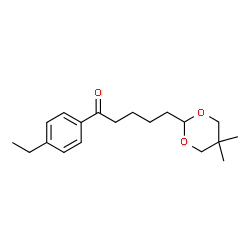 ChemSpider 2D Image | 5-(5,5-Dimethyl-1,3-dioxan-2-yl)-1-(4-ethylphenyl)-1-pentanone | C19H28O3