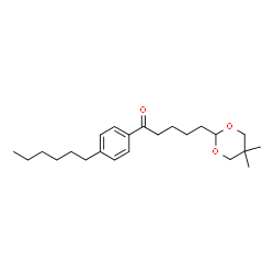 ChemSpider 2D Image | 5-(5,5-Dimethyl-1,3-dioxan-2-yl)-1-(4-hexylphenyl)-1-pentanone | C23H36O3